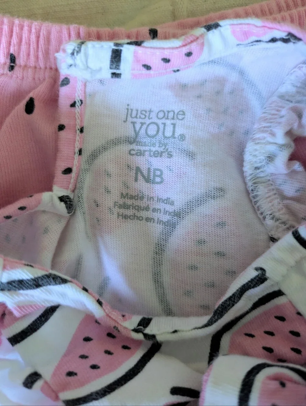 Carter's Pink Watermelon Newborn Two-Piece Outfit
